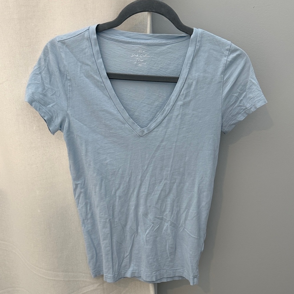 Light Blue V-Neck J. Crew Women’s Top